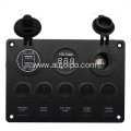 Switch Panel Dual USB Socket Charger + Voltmeter